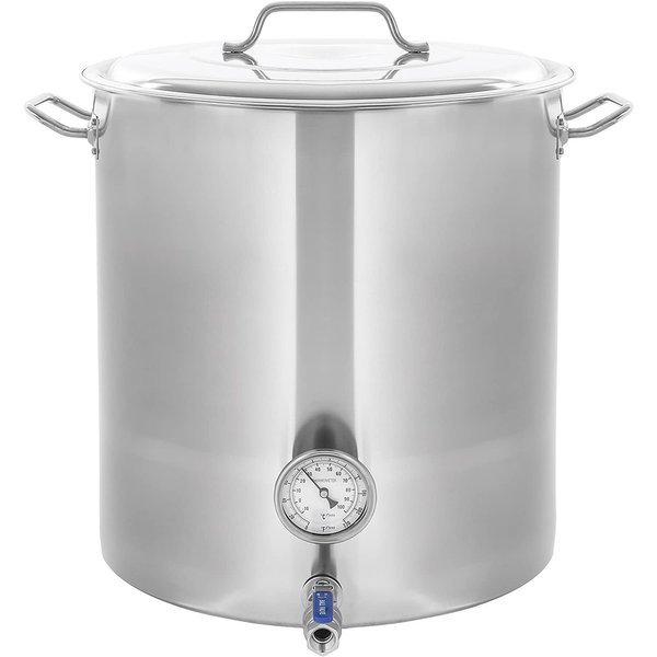 Concord Stainless Steel Home Brew Kettle Set, 160 Quart/ 40 Gal S5564S-BK